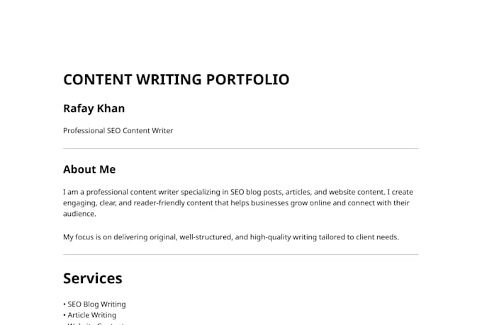 write SEO optimized blog posts and articles